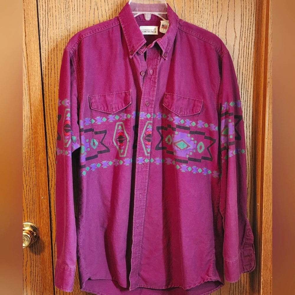 Vintage Cowboys Only Classic Western Style Shirt